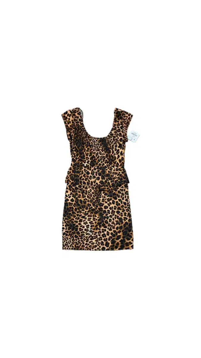 [새제품]ZARA Leopard print mini dress